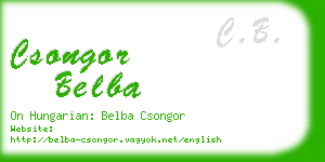 csongor belba business card